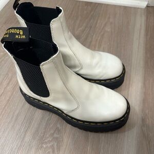 Woman’s White Doc Marten Chelsea Boots